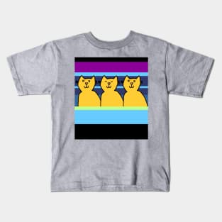 Three Chilled Cats Kids T-Shirt